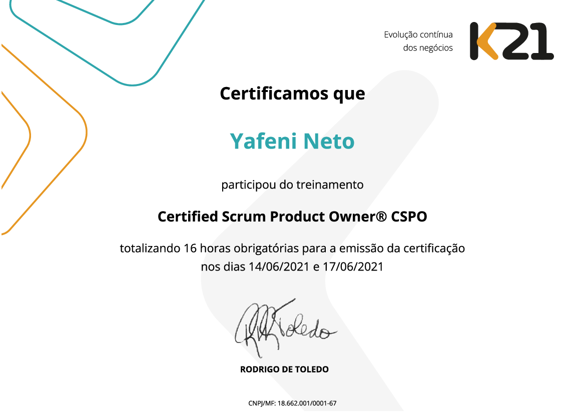 Certificado K21